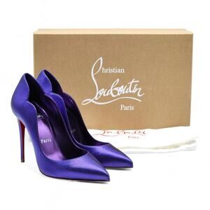Christian Louboutin Hot Chick Leather Pumps 100mm Purple EU 36 US 5.5 - New $895
